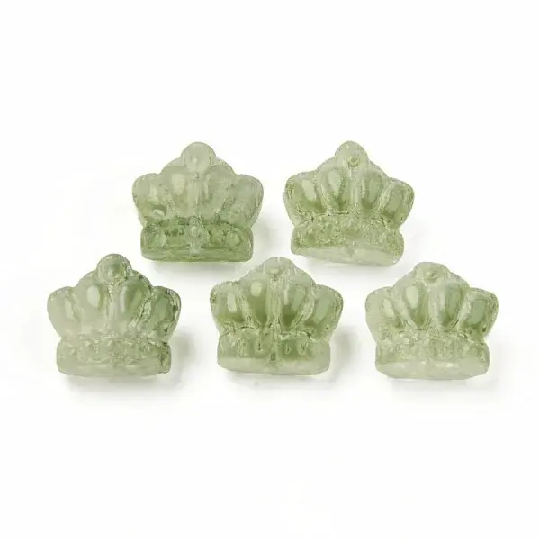 Two Tone Transparent Spray Painted Glass Beads