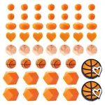 67Pcs 7 Styles Sports Ball Silicone Beads