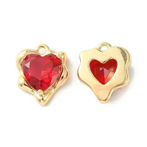 Brass Micro Pave Cubic Zirconia Charms