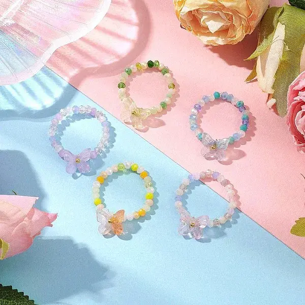 Glass Stretch Rings for Women