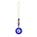 Flat Round with Evil Eye Glass Pendant Decorations
