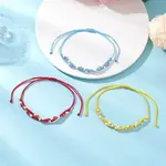 3Pcs Seed Glass Beaded Adjustable Bracelets