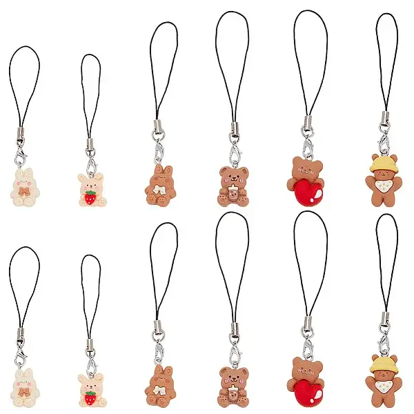 Cute Bear Decoration Nylon Phone Charms Strap