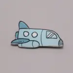 Plane Plastic Brooch for Backpack Clothes
