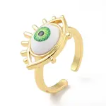 Acrylic Horse Eye Open Cuff Ring