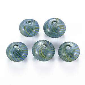 Transparent Handmade Blown Glass Globe Beads