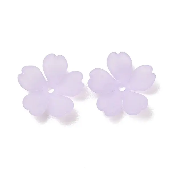 Frosted Acrylic Bead Caps
