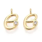 Brass Micro Pave Cubic Zirconia Charms
