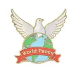 World Peace Dove Enamel Brooches