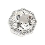 Brass Micro Pave Cubic Zirconia Beads