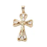 Brass Micro Pave Cubic Zirconia Pendants