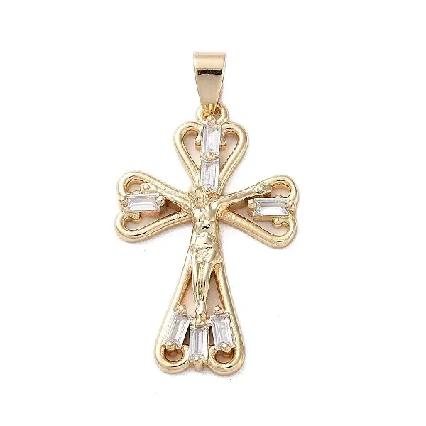Brass Micro Pave Cubic Zirconia Pendants