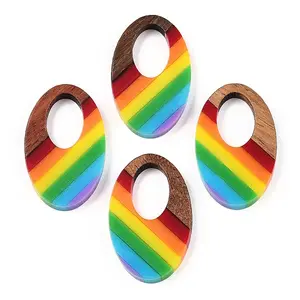 Opaque Resin & Walnut Hollow Pendants