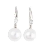 Rack Plating Brass Cubic Zirconia ABS Pearl Earring Hooks