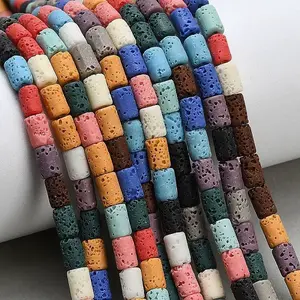 Synthetic Lava Rock Beads Strands