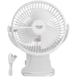 Stolový ventilátor s klipom Adler AD 7342 biely