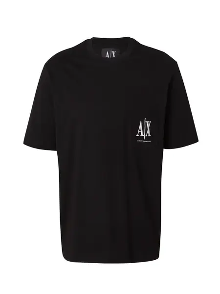 ARMANI EXCHANGE Tričko  čierna / biela
