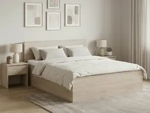 Posteľ SOFIA 120 x 200 cm, dub sonoma Rošt: S latkovým roštom, Matrac: Matrac Coco Maxi 20 cm