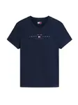 Tommy Jeans Tričko 'Linear Logo'  námornícka modrá / čerešňová / biela