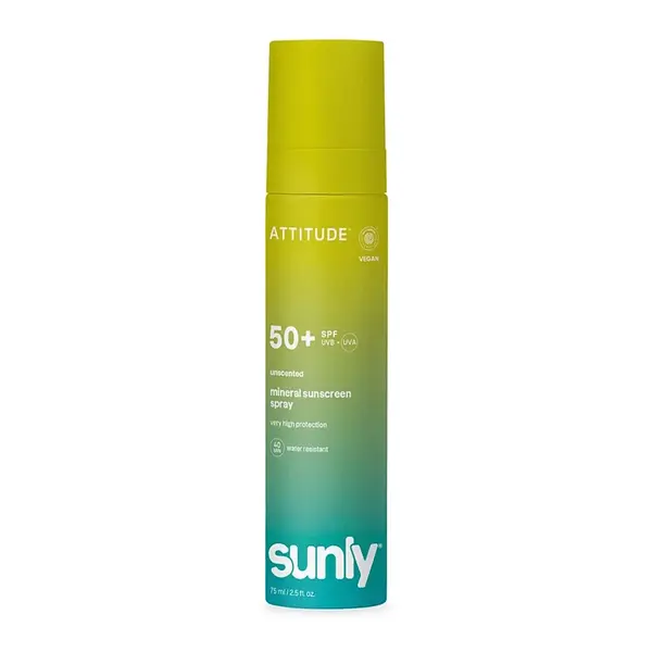 ATTITUDE Sunly minerální opalovací krém ve spreji SPF 50+ bez vůně 75 ml