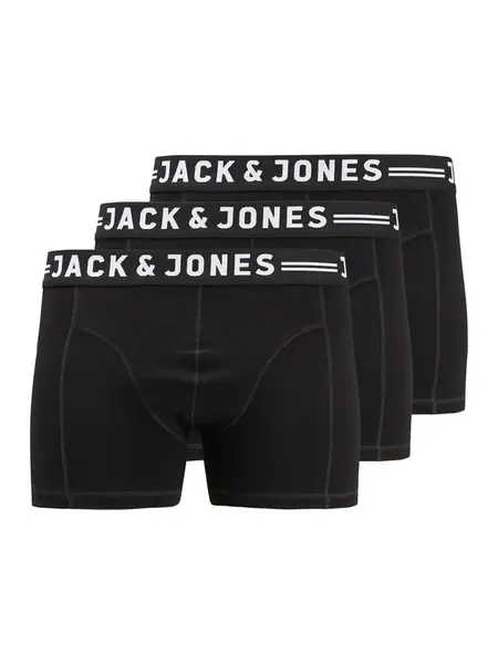Jack & Jones Plus Boxerky 'Sense'  čierna / biela