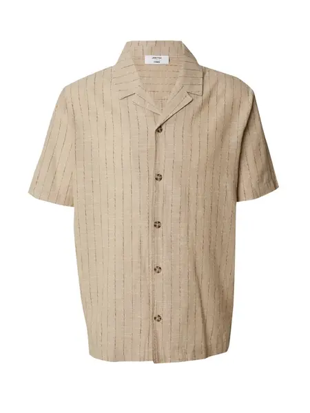 DAN FOX APPAREL Košeľa 'Patrick'  béžová