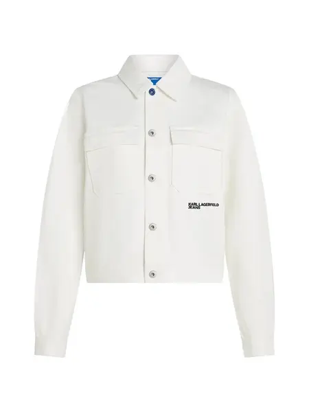 KARL LAGERFELD JEANS Prechodná bunda  čierna / biela