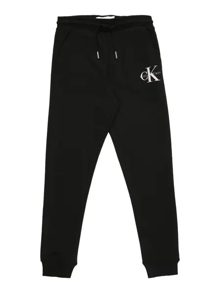 Calvin Klein Jeans Nohavice 'CK Monologo'  čierna / biela