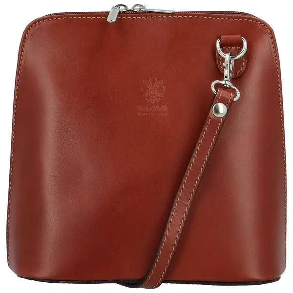 Dámská kožená crossbody hnědá - Delami Jaime