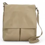 Dámská kožená crossbody kabelka taupe - Delami Ellie