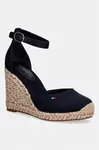 Tommy Hilfiger espadrilky na platforme dámske FLAG HIGH WEDGE ESPAD CLOSED TOE