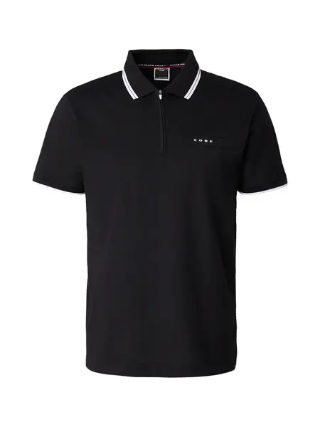 JACK & JONES Tričko 'JCOFUSION'  čierna / biela