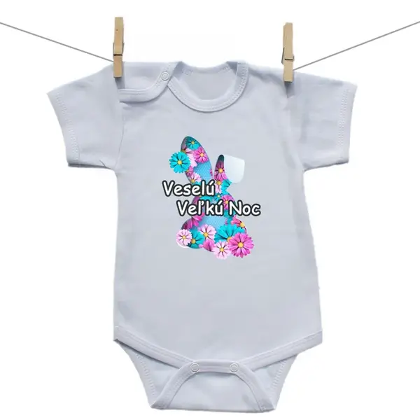 Boodyy Body s krátkym rukávom Veselú Veľkú noc 92 (18-24 mesiacov)