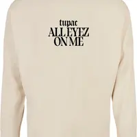 Men's hoodless sweatshirt 2Pac All Eyez on me Tracklist Cut On cream