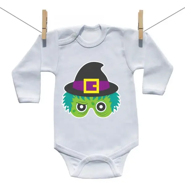 Boodyy Body s dlhým rukávom Halloween maska 62 (2-4 mesiace)