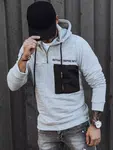 Pánská mikina s kapucí Barva šedá DSTREET