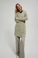 Marisse Long Cardigan With Pockets, Sand Color