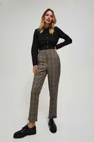 Marisse Gray Checkered Trousers
