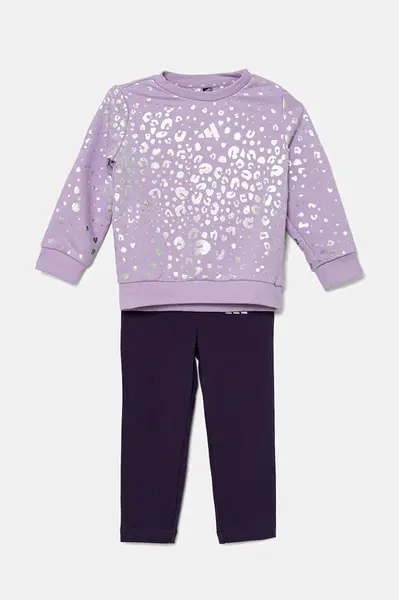 Kojenecká tepláková souprava adidas fialová barva, JW2434