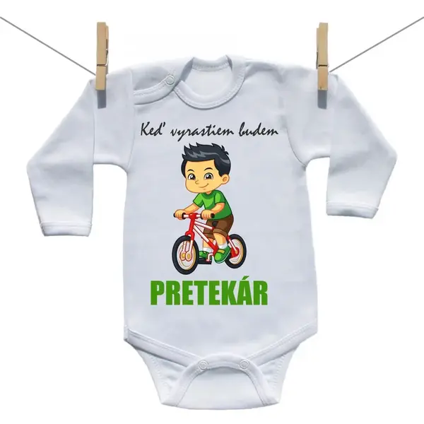 Boodyy Body s dlhým rukávom Keď vyrastiem budem pretekár 92 (18-24 mesiacov)