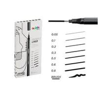 Pigment LINER popisovač CARIOCA 0,2mm 8ks-CARIOCA