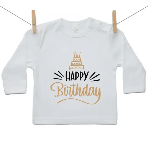 Boodyy Tričko s dlhým rukávom Happy birthday 110 (4-5 rokov)