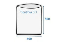 200 ks - Sáček plochý 400x500/0,1 polyetylénový, spodní svár
