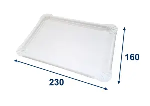 1000 ks - Papírový tácek bílý 160x230mm