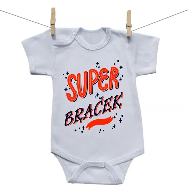 Boodyy Body s krátkym rukávom Super braček 62 (2-4 mesiace)
