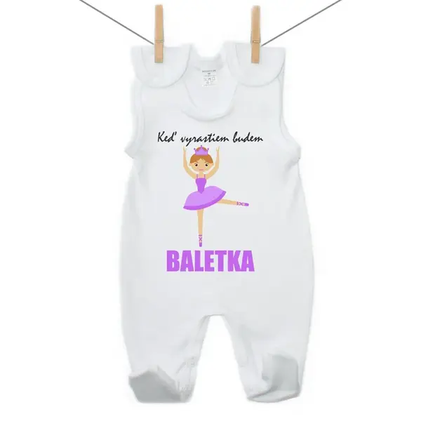 Boodyy Dupačky Keď vyrastiem budem baletka 56 (0-2 mesiace)