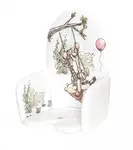 Vložka do jedálenskej stoličky Macko Pú a priatelia, biela