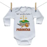 Boodyy Body s dlhým rukávom Keď vyrastiem budem právnička 68 (3-6 mesiacov)