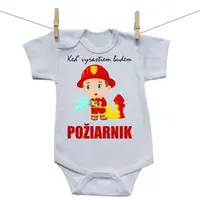 Boodyy Body s krátkym rukávom Keď vyrastiem budem požiarnik 62 (2-4 mesiace)