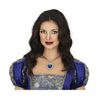 Guirca Strieborný náhrdelník s modrým srdcom